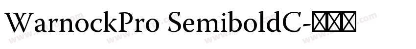 WarnockPro SemiboldC字体转换